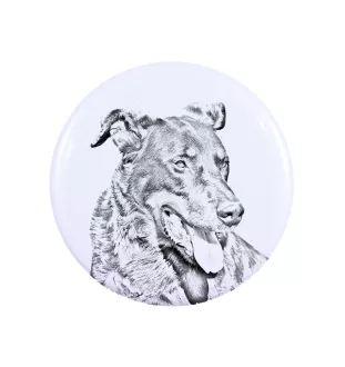 Berger de Beauce, Beauceron, Beauce Sheep Dog - pin with your dog, add your own photo, Art-Dog brand