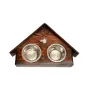 Berger de Beauce, Beauceron, Beauce Sheep Dog - wooden stand with bowls for a dog, decorative dog bowls, a gift for adopting a dog from the Art-Dog brand