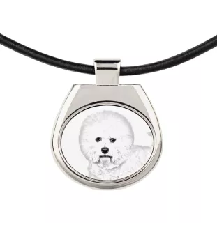 Bichon Frise, Gelockter Bichon, Tenneriffahündchen - Halskette mit Hund, personalisierter Anhänger mit Foto, einzigartige Halskette für Frauen und Männer von der Marke Art-Dog