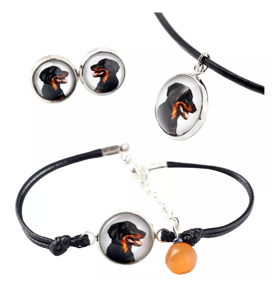 Berger de Beauce, Beauceron - Schmuckset in einer Schachtel, Halskette, Ohrringe, Armband, Produkte der Marke Art-Dog