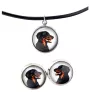 Beauceron, berger de Beauce, berger francais, bas-rouge - boîte à bijoux avec votre photo, ensemble collier et boucles d'oreilles, produits personnalisés de la marque Art-Dog