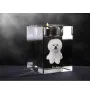 Bichon a poil frise, Bichon Frise, Bichon Tenerife - Bougeoir avec photo de chien, porte bougie en cristal, cadeau personnalisé par la marque Art-Dog