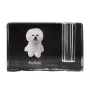 Bichon Frise penholder kryształowy z psem Art-Dog
