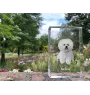 Bichon Frise, Bichon Tenerife, Bichon a poil frise - crystal with a picture of a dog, photo in glass, modern exhibition of Art-Dog brand photo