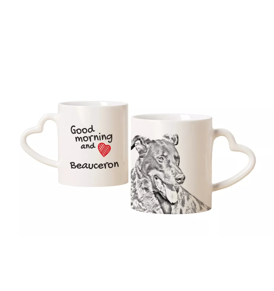 Berger de Beauce, Beauceron - Tasse mit Hund, entzückende Tasse mit herzförmigem Henkel, universelles Geschenk der Marke Art-Dog