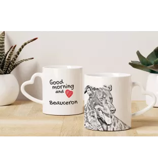Beauceron, berger de Beauce, berger francais, bas-rouge - tasse avec chien, une tasse adorable avec une anse en forme de cœur, un cadeau universel de la marque Art-Dog
