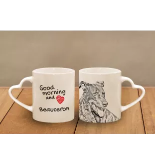 Beauceron, berger de Beauce, berger francais, bas-rouge - tasse avec chien, une tasse adorable avec une anse en forme de cœur, un cadeau universel de la marque Art-Dog