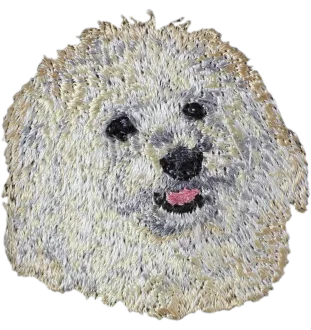 Bichon a poil frise, Bichon Frise, Bichon Tenerife - écusson en forme de chien, patch brodé, décoration unique pour sac à dos de la marque Art-Dog