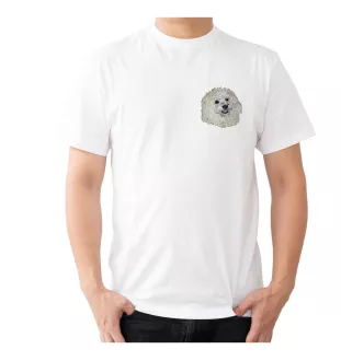 Bichon Frise, Gelockter Bichon, Tenneriffahündchen - Hund geformtes Aufnäher, besticktes Patch, einzigartiges Dekor für den Rucksack der Marke Art-Dog