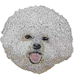 Bichon Frise, Bichon Tenerife, Bichon a poil frise I - dog-shaped patch, embroidered patch, unique decoration for Art-Dog backpack