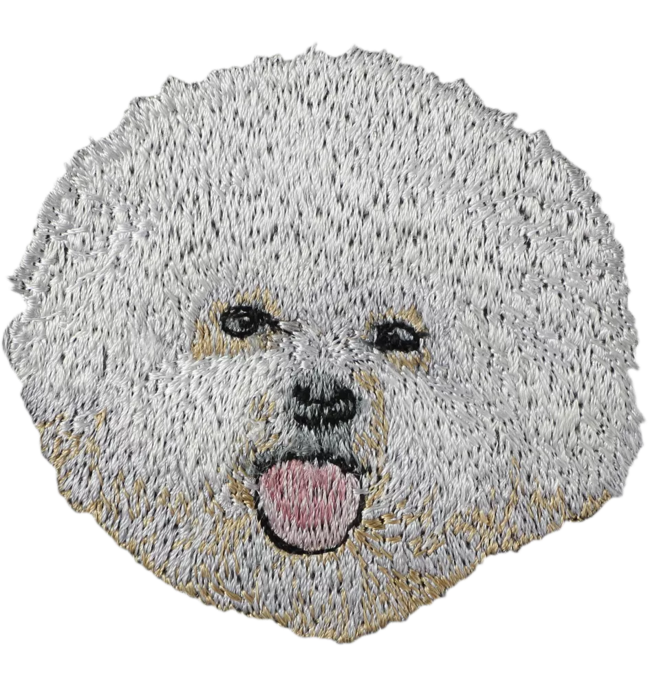 Bichon a poil frise, Bichon Frise, Bichon Tenerife I - écusson en forme de chien, patch brodé, décoration unique pour sac à dos de la marque Art-Dog