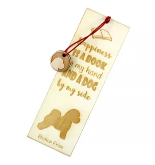 Bichon Frise, Gelockter Bichon, Tenneriffahündchen - Lesezeichen mit Hund, personalisiertes Lesezeichen, Hundeaccessoire für Leser der Marke Art-Dog
