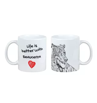 Beauceron, berger de Beauce, berger francais, bas-rouge - tasse avec chien, tasse avec photo, cadeau personnalisé de la marque Art-Dog