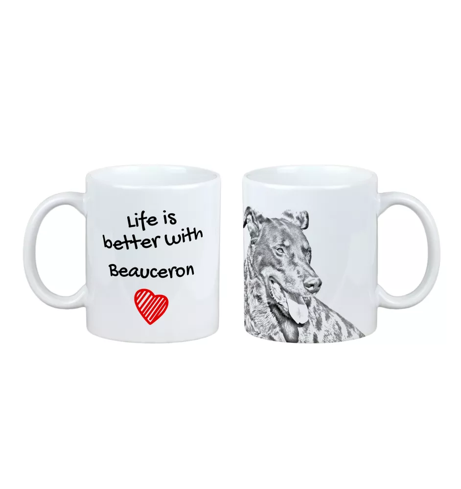 Beauceron, berger de Beauce, berger francais, bas-rouge - tasse avec chien, tasse avec photo, cadeau personnalisé de la marque Art-Dog