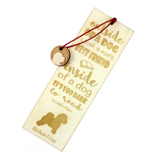 Bichon Frise, Bichon Tenerife, Bichon a poil frise - dog bookmark, personalized bookmark, gift for bookworm from Art-Dog brand
