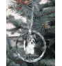 Biewer Yorkshire terrier - boule de Noël en cristal avec une photo, photo de chien dans le cristal, décoration personnalisée pour sapin de Noël de la marque Art-Dog