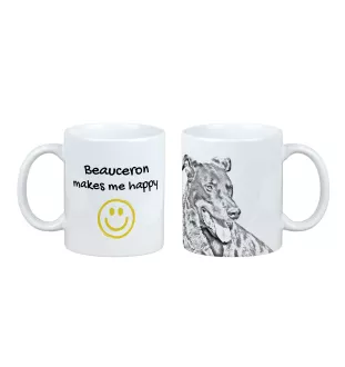 Berger de Beauce, Beauceron, Beauce Sheep Dog - cup with a dog, cheerful cup for a dog lover, personalized gift from the Art-Dog brand
