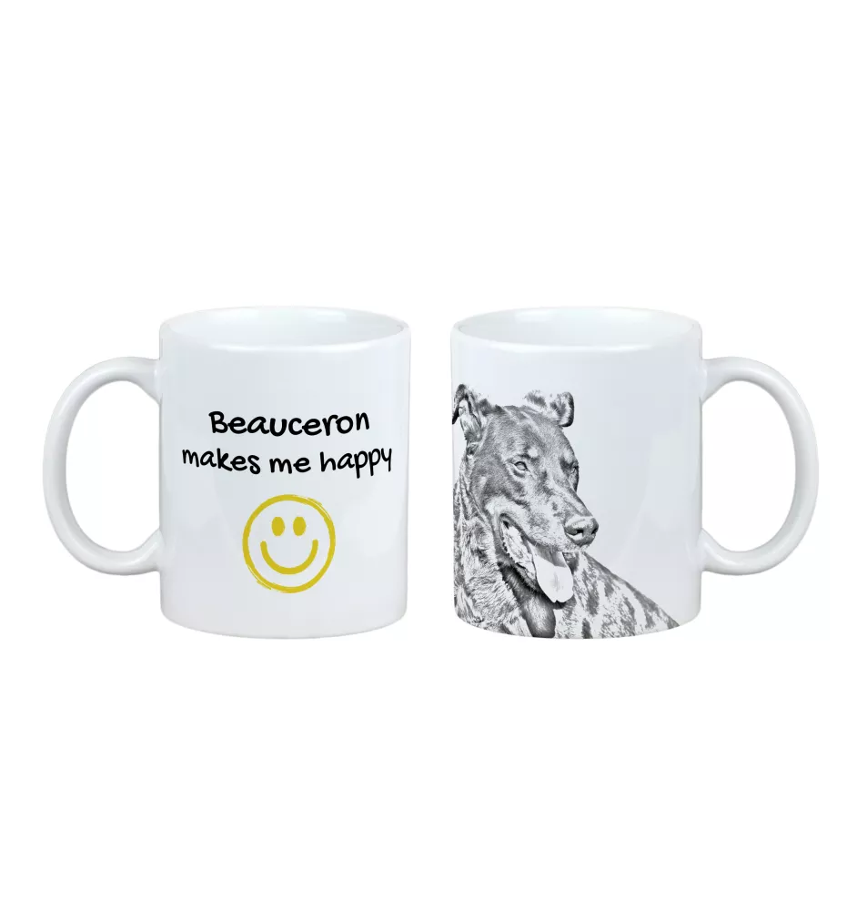 Berger de Beauce, Beauceron, Beauce Sheep Dog - cup with a dog, cheerful cup for a dog lover, personalized gift from the Art-Dog brand