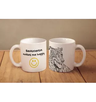 Berger de Beauce, Beauceron, Beauce Sheep Dog - cup with a dog, cheerful cup for a dog lover, personalized gift from the Art-Dog brand