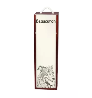 Berger de Beauce, Beauceron, Beauce Sheep Dog - wine box with a dog, alcohol box with graphics, personalized gift box from the Art-Dog brand