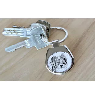 Biewer Yorkshire terrier - porte-clés avec chien, porte-clés imprimé, breloque personnalisée de la marque Art-Dog