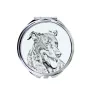 Berger de Beauce, Beauceron, Beauce Sheep Dog - Pocket mirror with a dog, personalized mirror for a purse, compact mirror with Art-Dog brand print.