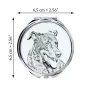 Berger de Beauce, Beauceron, Beauce Sheep Dog - Pocket mirror with a dog, personalized mirror for a purse, compact mirror with Art-Dog brand print.