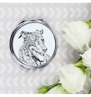 Berger de Beauce, Beauceron, Beauce Sheep Dog - Pocket mirror with a dog, personalized mirror for a purse, compact mirror with Art-Dog brand print.