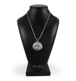 Bichon a poil frise, Bichon Frise, Bichon Tenerife - un collier avec un chien, un pendentif de chien sur une chaîne en argent, un bijou unique de la marque Art-Dog