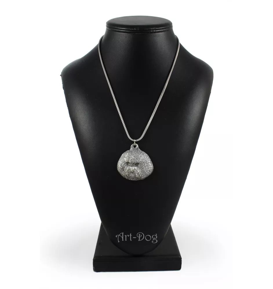 Bichon a poil frise, Bichon Frise, Bichon Tenerife - un collier avec un chien, un pendentif de chien sur une chaîne en argent, un bijou unique de la marque Art-Dog