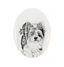 Biewer Terrier, Biewer Yorkshire Terrier - Gedenktafel mit einem Foto eines Hundes, Grabplatte mit Druck, personalisierte ovale Platte der Marke Art-Dog