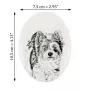Biewer Terrier, Biewer Yorkshire Terrier - Gedenktafel mit einem Foto eines Hundes, Grabplatte mit Druck, personalisierte ovale Platte der Marke Art-Dog