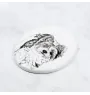 Biewer Yorkshire Terrier - commemorative plaque with a photo of a dog, tombstone with a print, personalized oval plaque from the Art-Dog brand