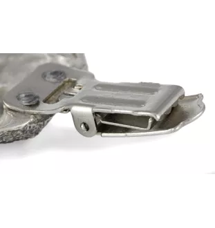 Bichon Frise, Gelockter Bichon, Tenneriffahündchen - Brosche mit Clip, Startnummernhalter, versilberte Anstecknadel für Hundeausstellungen der Marke Art-Dog