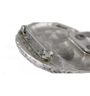 Bichon a poil frise, Bichon Frise, Bichon Tenerife - broche avec pince, support pour numéro de départ, épingle argentée pour exposition de chiens de la marque Art-Dog