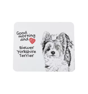 Biewer Yorkshire terrier - tapis de souris personnalisé avec impression, tapis de souris personnalisé avec chien, accessoire unique pour employé de bureau de la marque Art-Dog