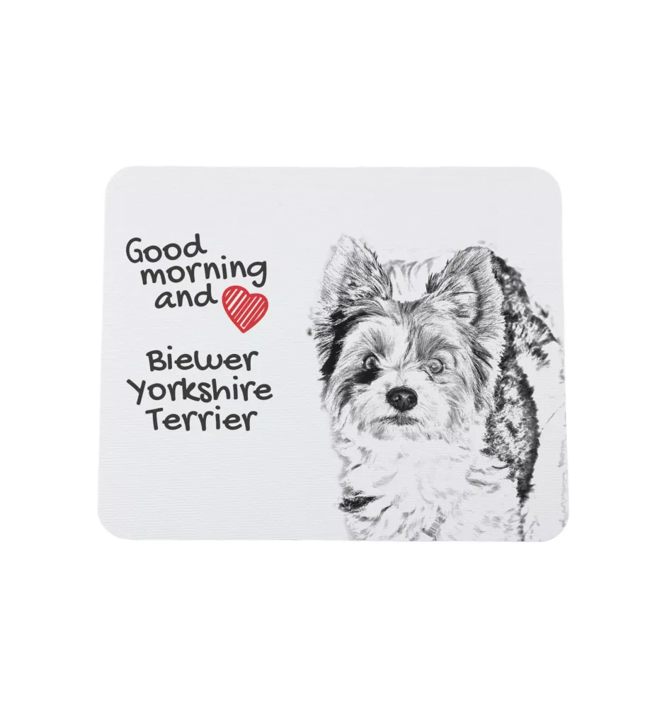 Biewer Yorkshire terrier - tapis de souris personnalisé avec impression, tapis de souris personnalisé avec chien, accessoire unique pour employé de bureau de la marque Art-Dog