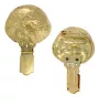 Bichon Frise, Gelockter Bichon, Tenneriffahündchen - Brosche mit Clip, vergoldeter Startnummernhalter, elegante Hundeaustellungsnadel der Marke Art-Dog
