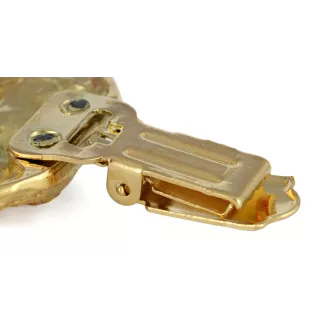 Bichon a poil frise, Bichon Frise, Bichon Tenerife - broche avec pince, support doré pour numéro de départ, élégante épingle pour exposition de chiens de la marque Art-Dog