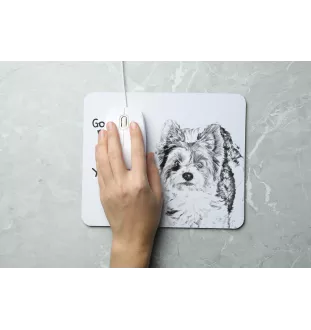 Biewer Yorkshire terrier - tapis de souris personnalisé avec impression, tapis de souris personnalisé avec chien, accessoire unique pour employé de bureau de la marque Art-Dog