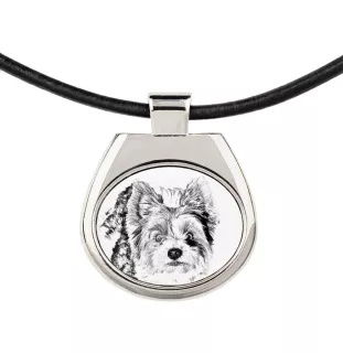 Biewer Yorkshire terrier - collier avec chien, pendentif personnalisé avec photo, collier unique pour femmes et hommes de la marque Art-Dog