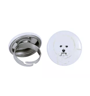 Bichon Frise, Bichon Tenerife, Bichon a poil frise - women's jewelry with a dog portrait, handmade product, possibility to add your own photo, Art-Dog brand