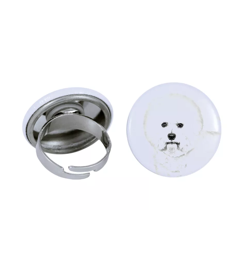 Bichon Frise, Bichon Tenerife, Bichon a poil frise - women's jewelry with a dog portrait, handmade product, possibility to add your own photo, Art-Dog brand