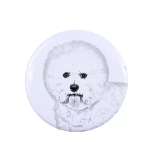 Bichon Frise przypinka z psem mała Art-Dog