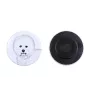 Bichon Frise, Gelockter Bichon, Tenneriffahündchen Magnet mit einem Hundepfotenabdruck, außergewöhnlich leicht, starker Magnet, handgefertigtes Produkt der Marke Art-Dog