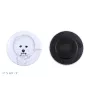 Bichon Frise, Gelockter Bichon, Tenneriffahündchen Magnet mit einem Hundepfotenabdruck, außergewöhnlich leicht, starker Magnet, handgefertigtes Produkt der Marke Art-Dog
