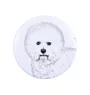 Bichon Frise, Bichon Tenerife, Bichon a poil frise - magnet with a dog's pupil, exceptionally light, strong magnet, handmade product by the Art-Dog brand