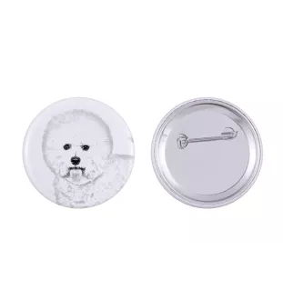 Bichon Frise, Bichon Tenerife, Bichon a poil frise - pin with your dog, add your own photo, Art-Dog brand