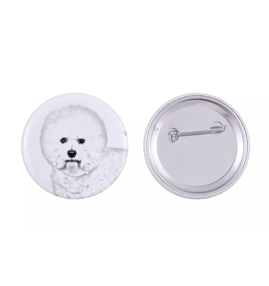 Bichon Frise, Bichon Tenerife, Bichon a poil frise - pin with your dog, add your own photo, Art-Dog brand