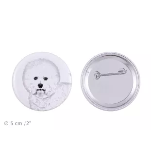 Bichon Frise, Bichon Tenerife, Bichon a poil frise - pin with your dog, add your own photo, Art-Dog brand